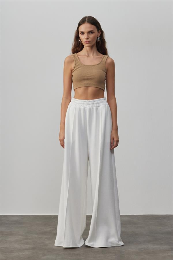Wide Leg Pantolon Beyaz