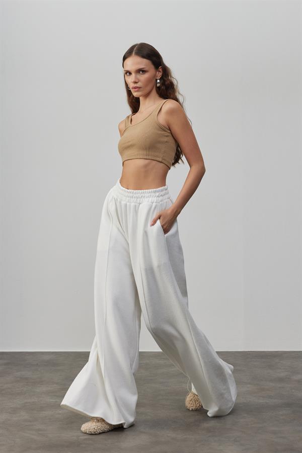 Wide Leg Pantolon Beyaz