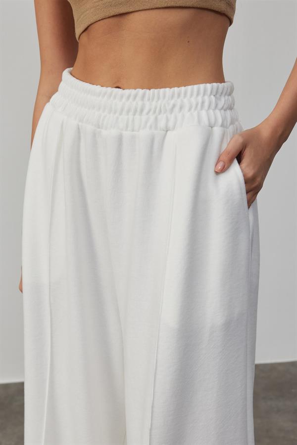 Wide Leg Pantolon Beyaz