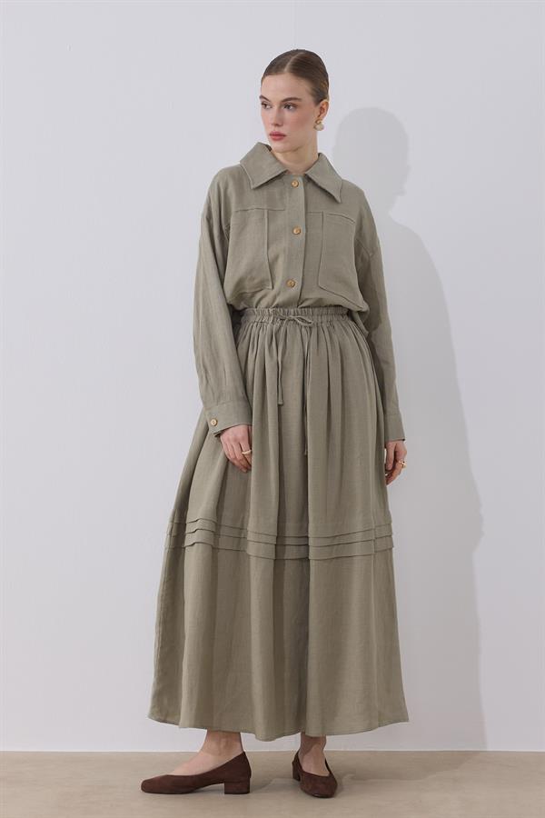 Ester Keten Takım Çağla Yeşili