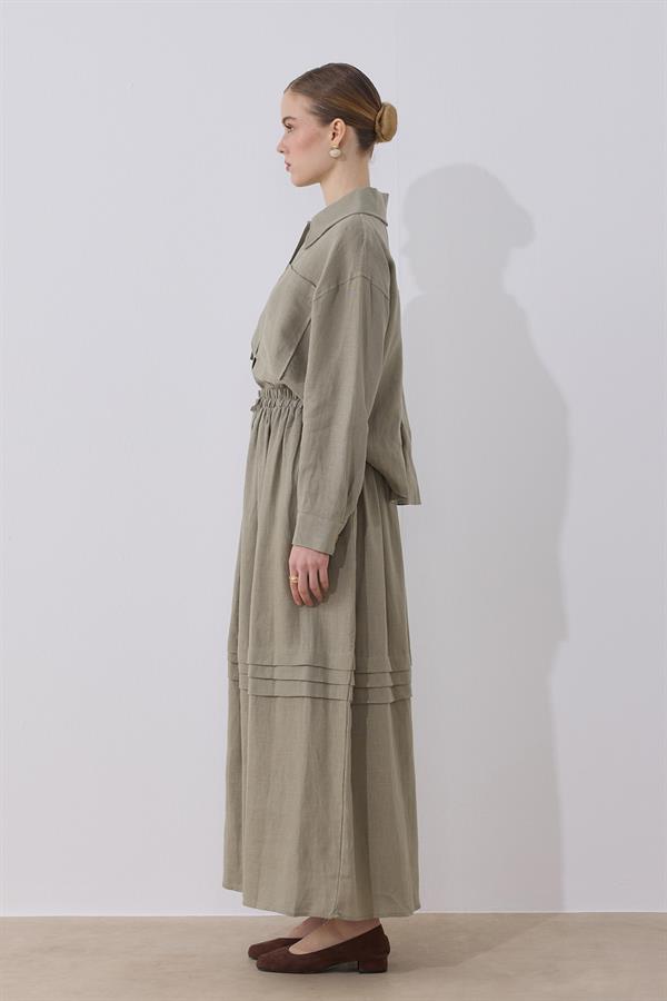 Ester Keten Takım Çağla Yeşili