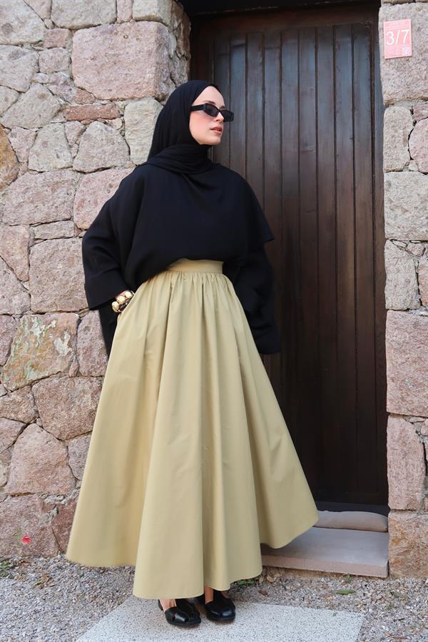 Çağla Yeşili Lina Etek