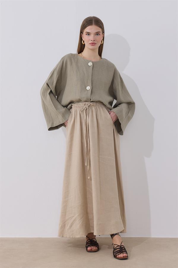 Mona Keten Ceket Çağla Yeşili