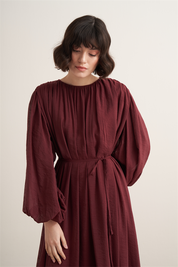 Cleo Elbise Bordo