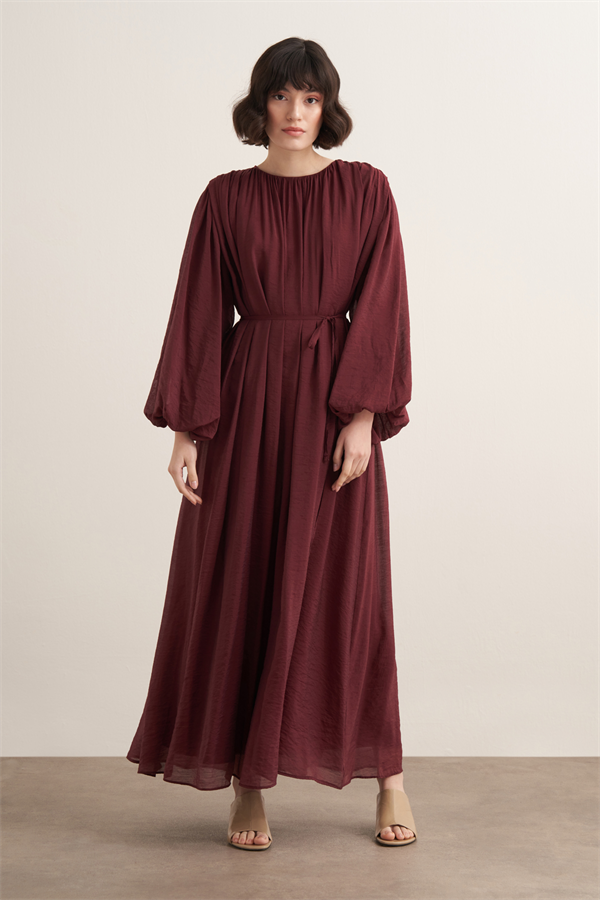 Cleo Elbise Bordo