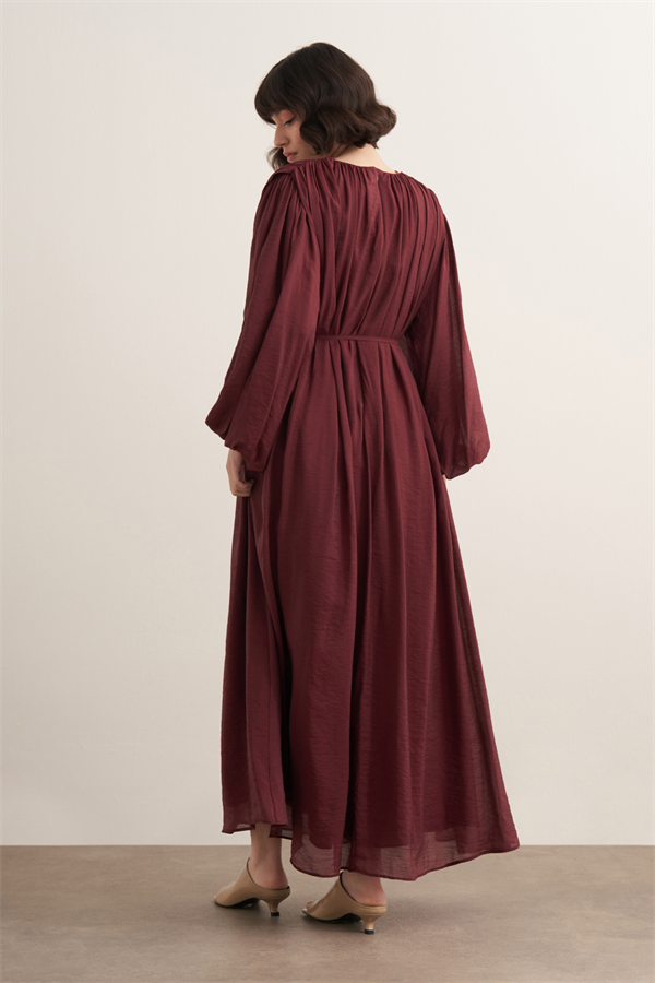 Cleo Elbise Bordo