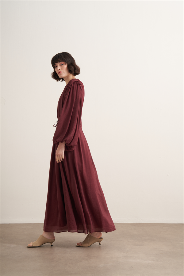Cleo Elbise Bordo