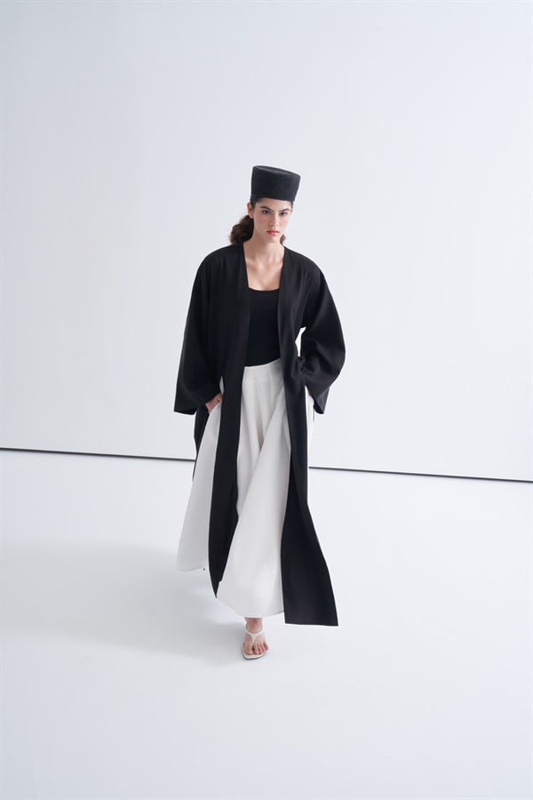 Daria Yırtmaç Detaylı Kimono Siyah