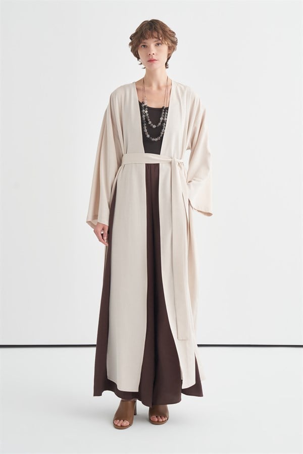 Daria Yırtmaç Detaylı Kimono Taş