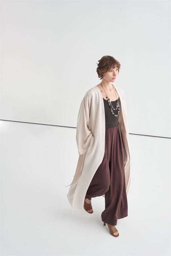 Daria Yırtmaç Detaylı Kimono Taş