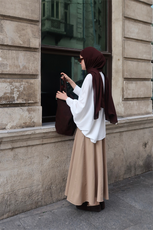 Elodie Triko Kazak Beyaz