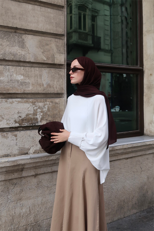 Elodie Triko Kazak Beyaz