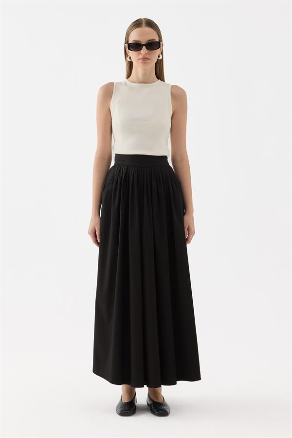 Siyah Fever Sık Pileli Etek