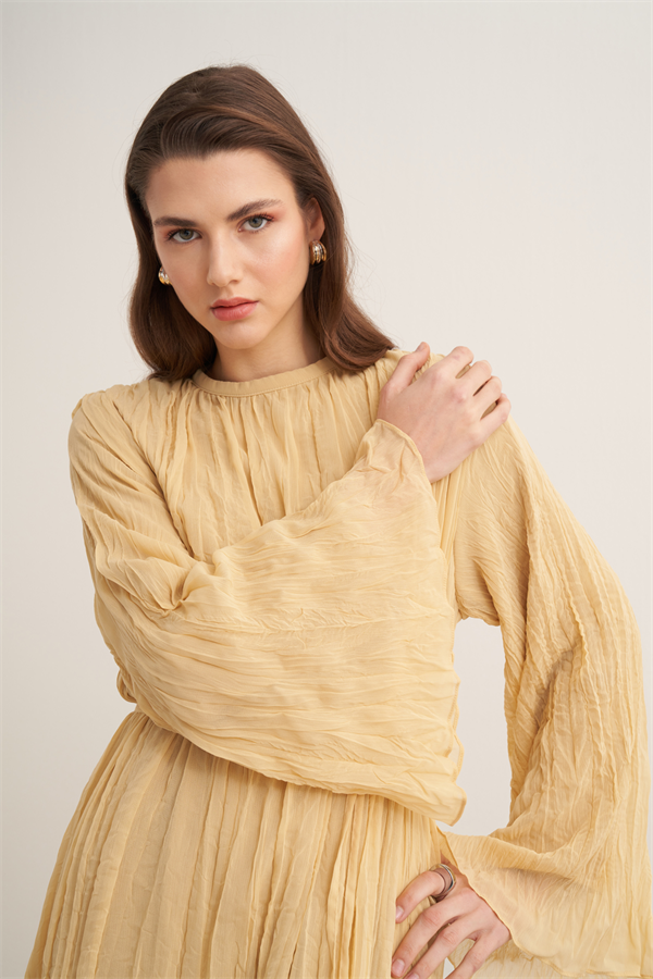 Fouzia Crush Şifon Elbise Butter