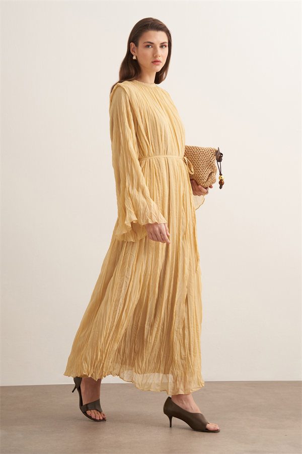 Fouzia Crush Şifon Elbise Butter