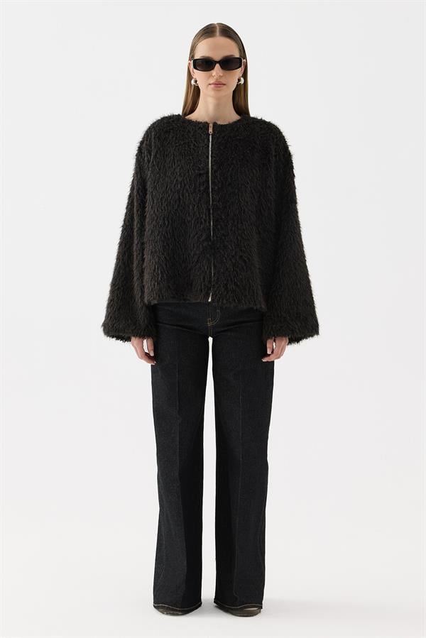 Gigi Peluş Ceket Siyah