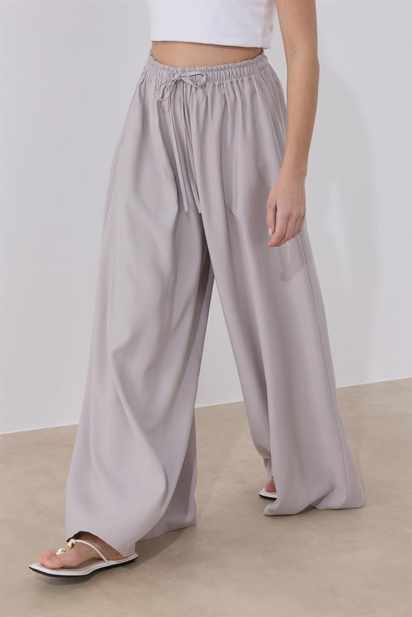 Gri Wide Leg Pantolon