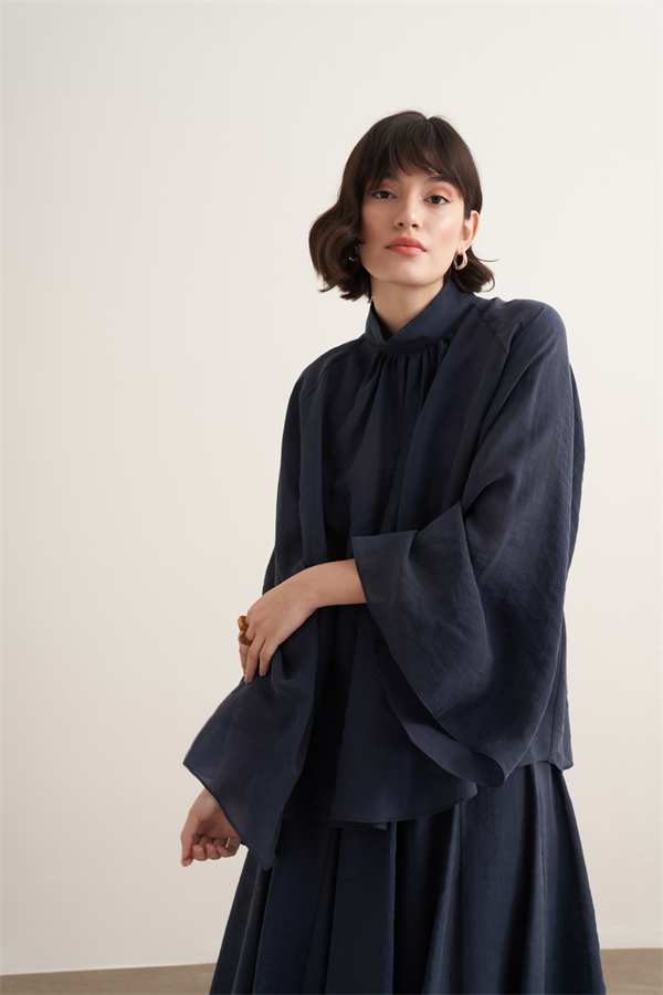 Helena Blouse Navy Blue