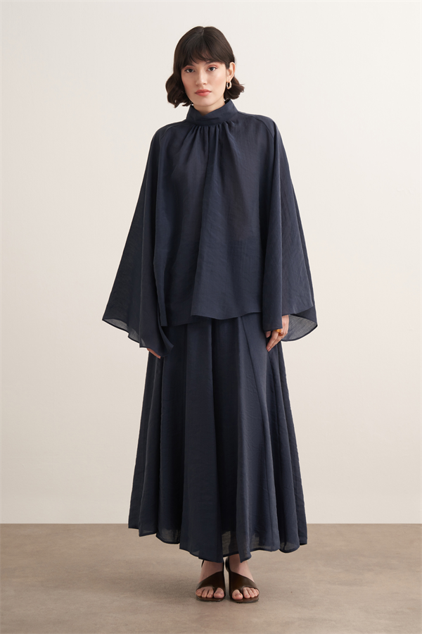 Helena Blouse Navy Blue