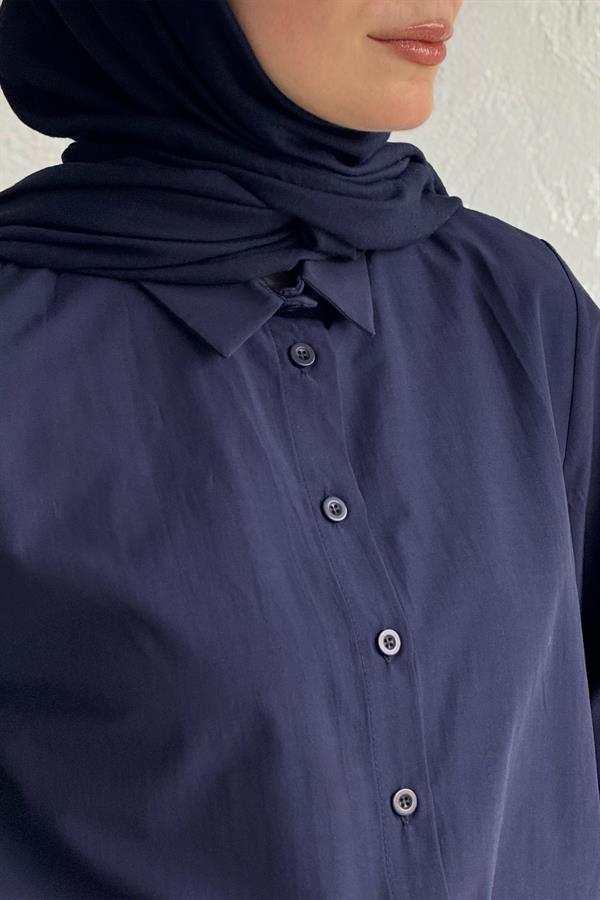 Hola Poplin Gömlek Lacivert