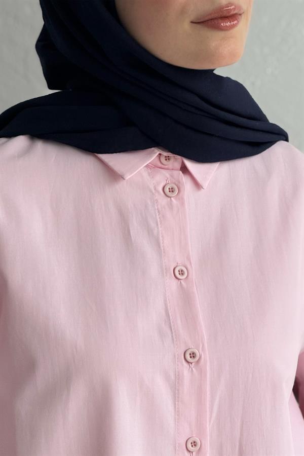 Hola Poplin Gömlek Pembe