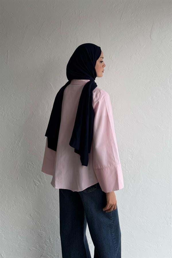 Hola Poplin Gömlek Pembe