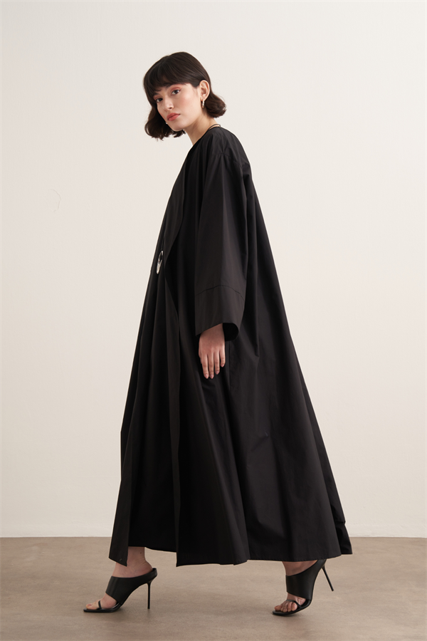 Inessa Premium Uzun Kimono Takımı Siyah