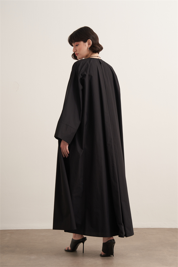Inessa Premium Uzun Kimono Takımı Siyah