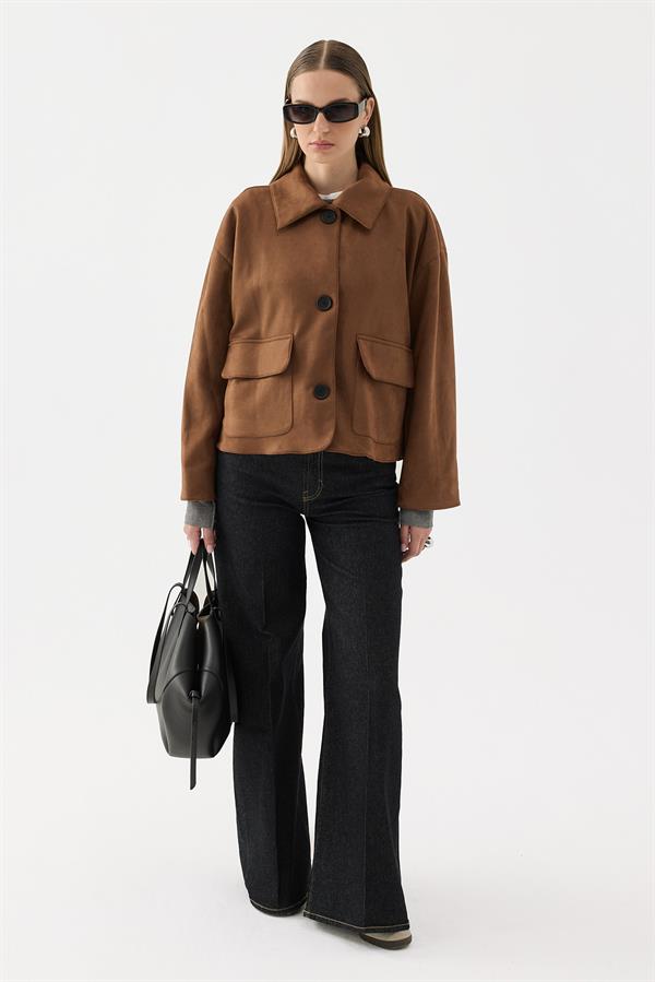 Jane Süet Ceket Camel