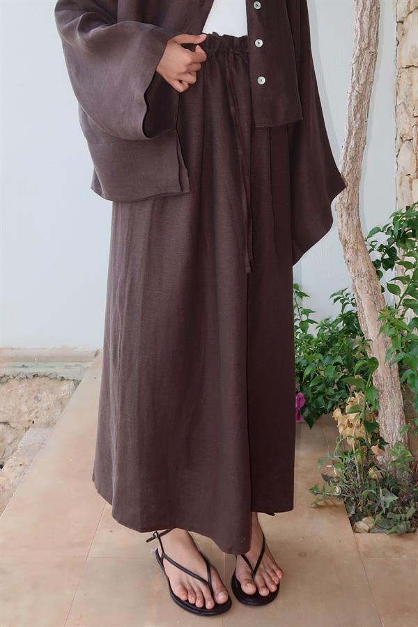 Kahve Nahla Maxi Etek