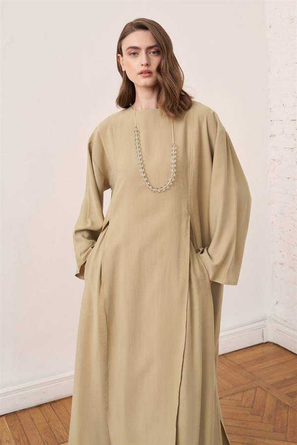 Kheesa Modal Blouse with Slit Details Green