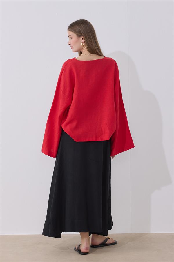 Mona Keten Ceket Kırmızı