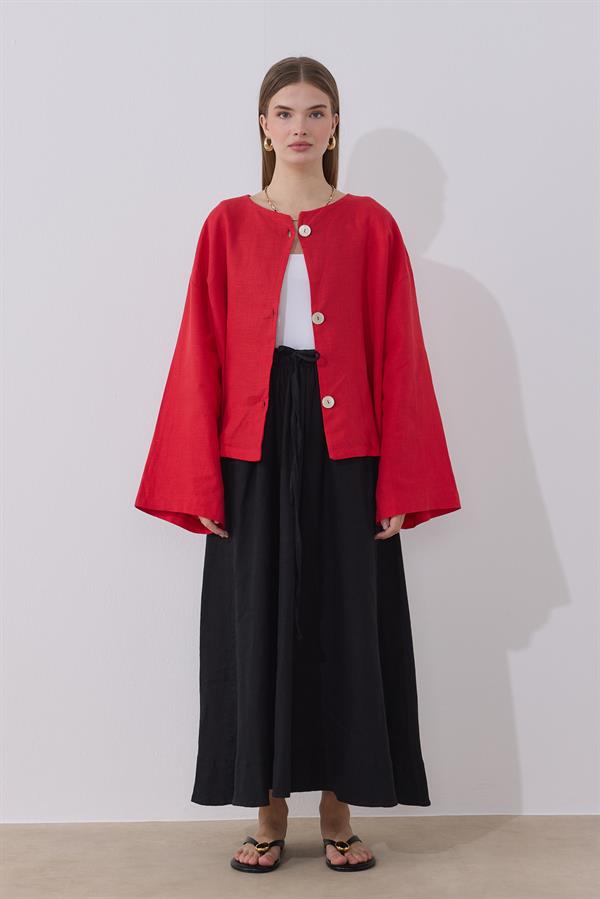 Mona Keten Ceket Kırmızı