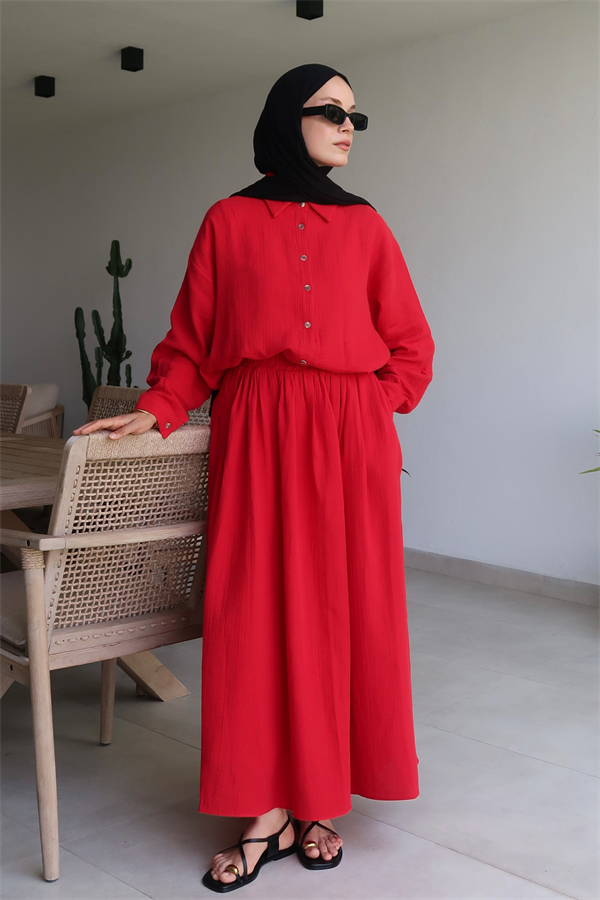 Napoli Müslin Takım Kırmızı