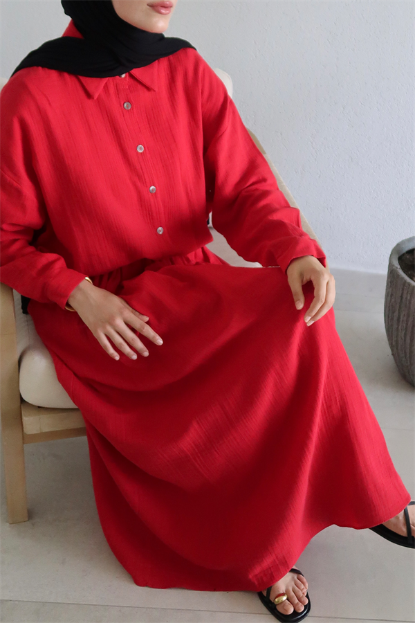 Napoli Müslin Takım Kırmızı