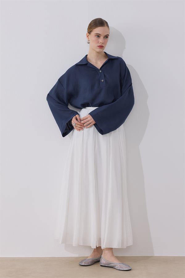 Navy Blue Dalya Blouse 