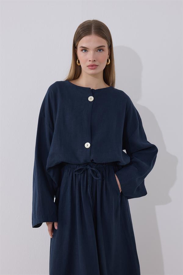 Mona Keten Ceket Lacivert