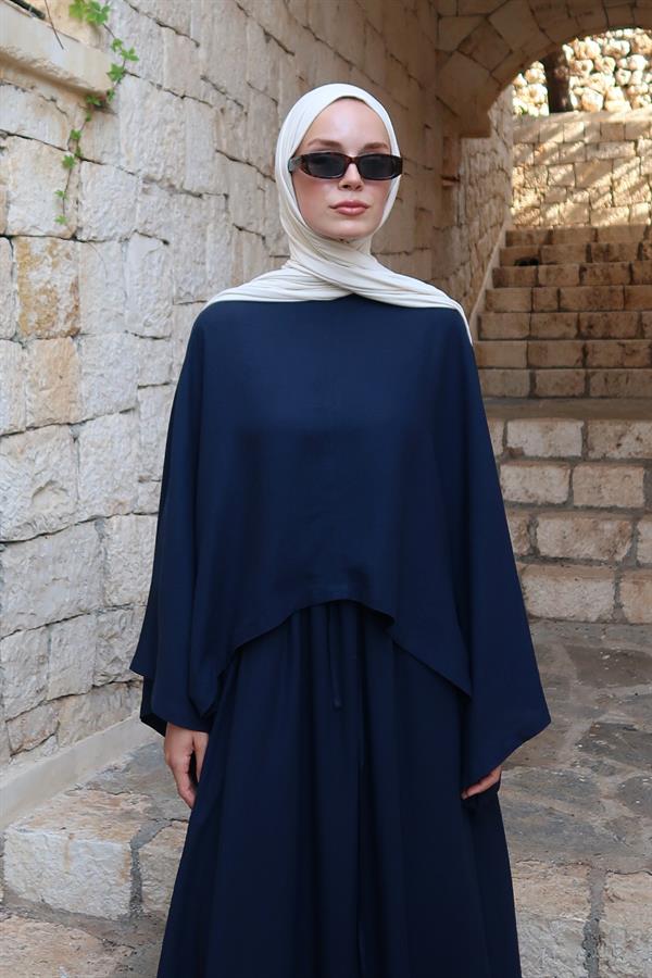 Samha Keten Bluz Lacivert