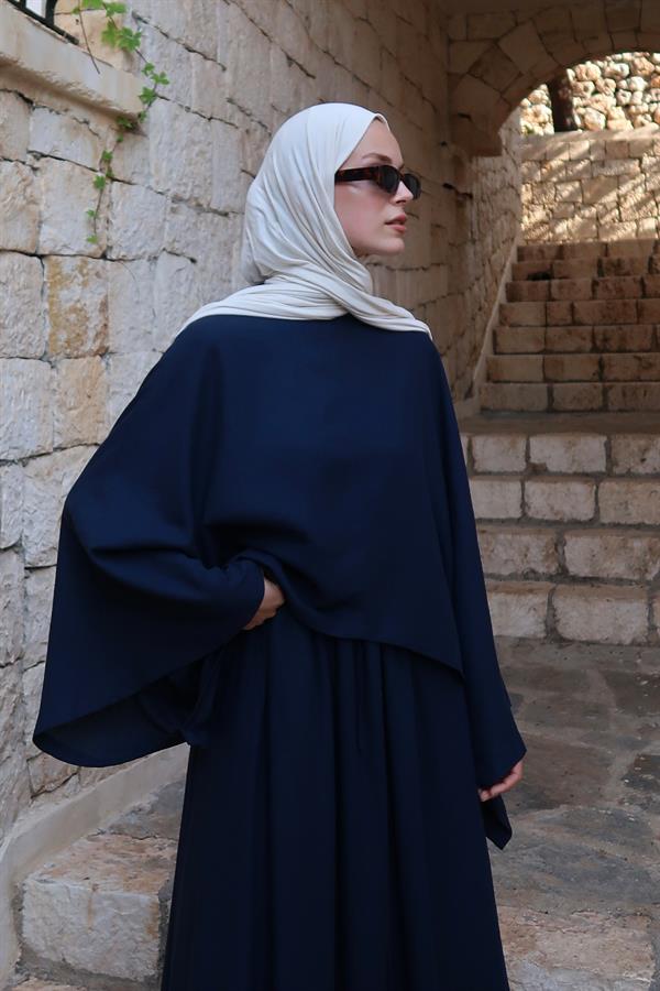 Samha Keten Bluz Lacivert