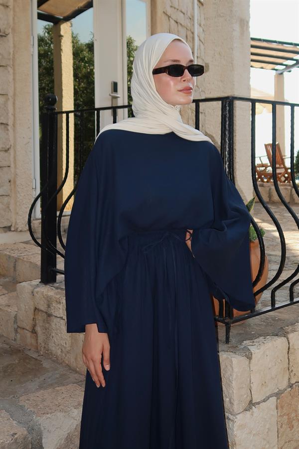 Samha Keten Bluz Lacivert