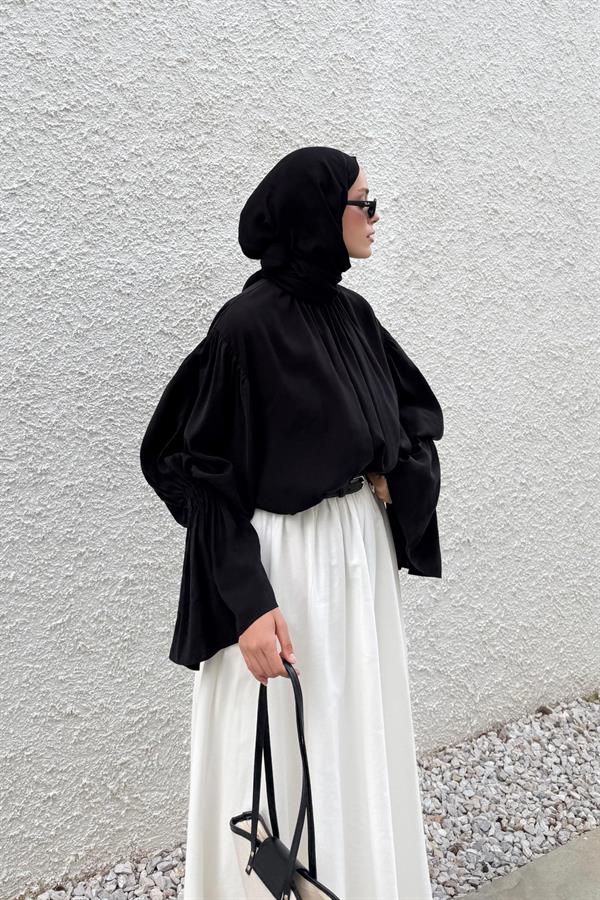 Leny İnce Gabardin Etek Beyaz