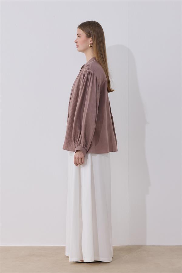 August Müslin Gömlek Leylak