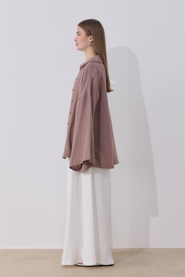 June Müslin Gömlek Leylak