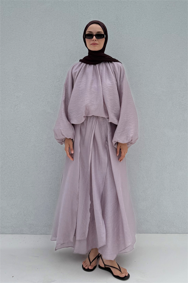 Lila Cosey Asimetrik Etek