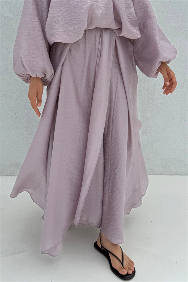 Lila Cosey Asimetrik Etek