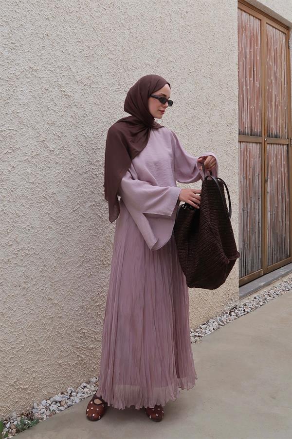 Lila Else Şifon Etek 