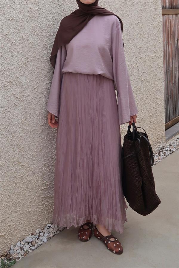 Lila Else Şifon Etek 