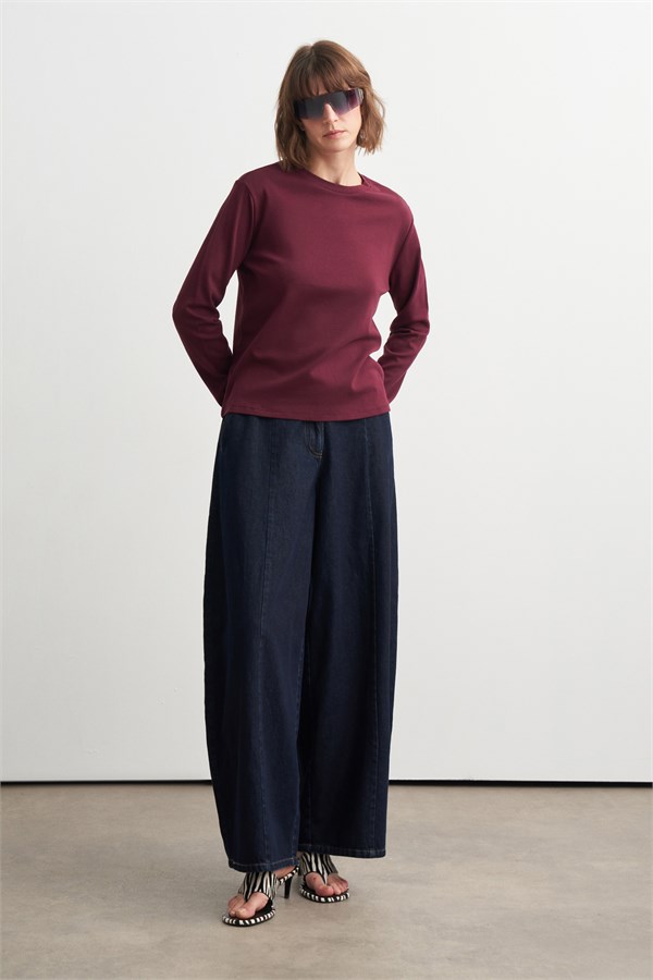Macy Bisiklet Yaka Body Mürdüm