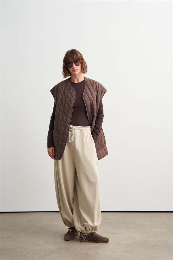 Marlow Kapitone Yelek Kahve