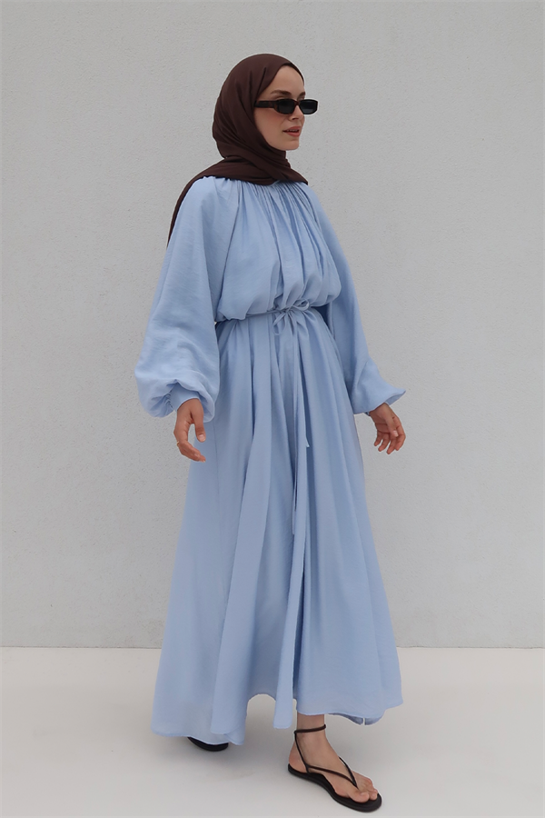 Fiore Elbise Mavi